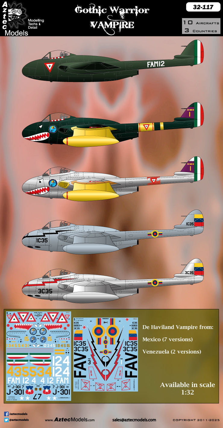 D32-117 De Havilland Vampires