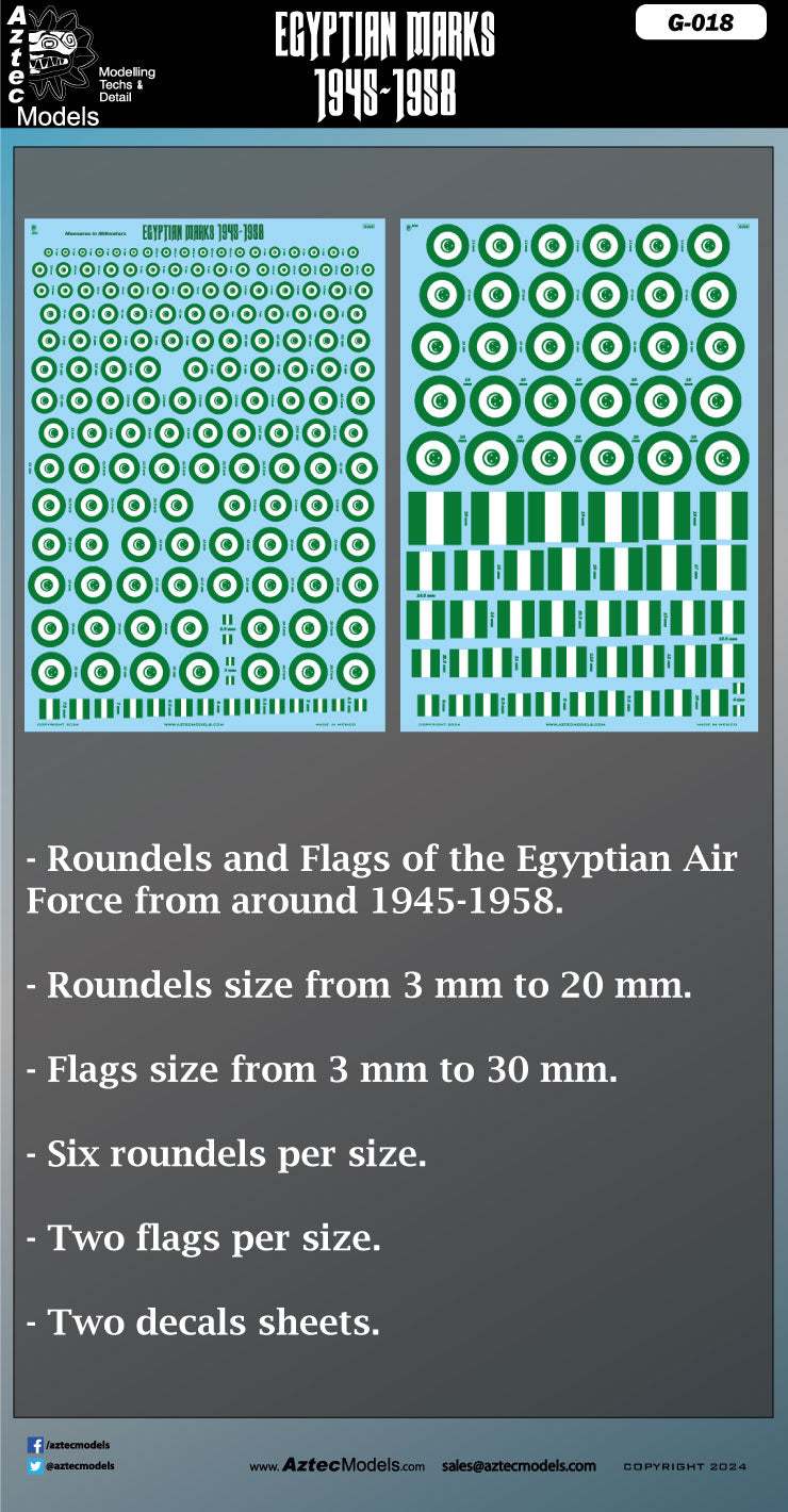 G-018 Egyptian Marks 1945-1958