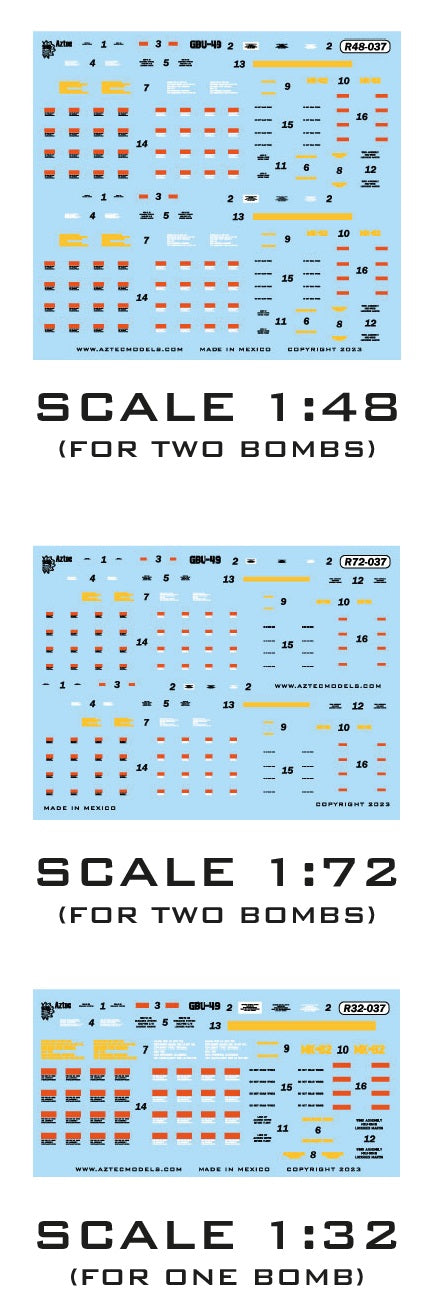 R-037 Stencil for GBU-49 bomb