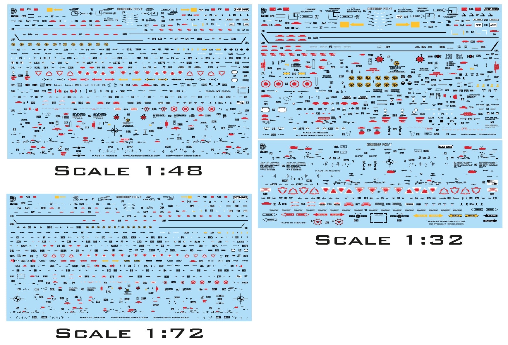 S-005 Stencil for F-5 E/F – Aztec Models