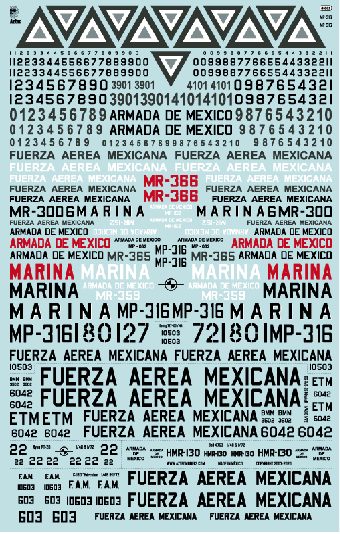 G-001 Generic Decals Mexican Air Force