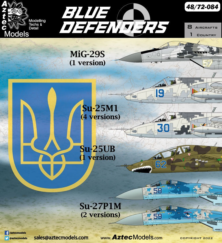 Combo 084 Ukrainian Air Force (decal + vynil masks)