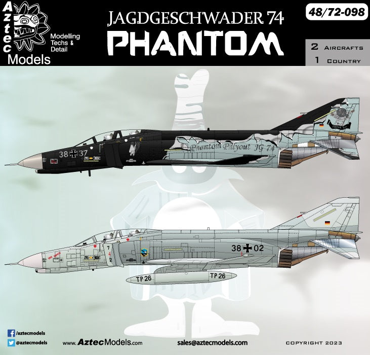 D-098 Jagdegschwander 74 F-4F Phantom Zapata – Aztec Models